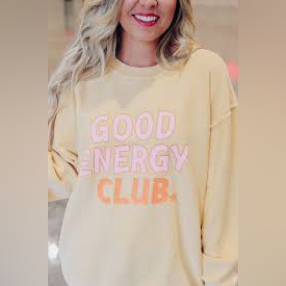 Chikadee Good Energy Club Corded Sweatshirt size Large